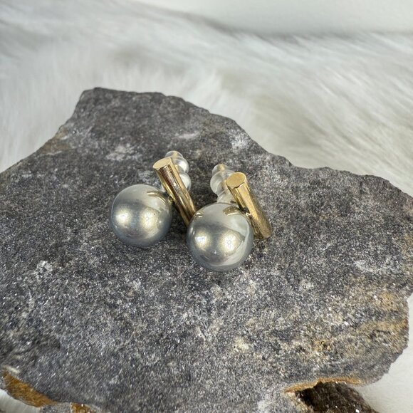Silver & Gold Tone Pierced Earrings - Picture 3 of 7